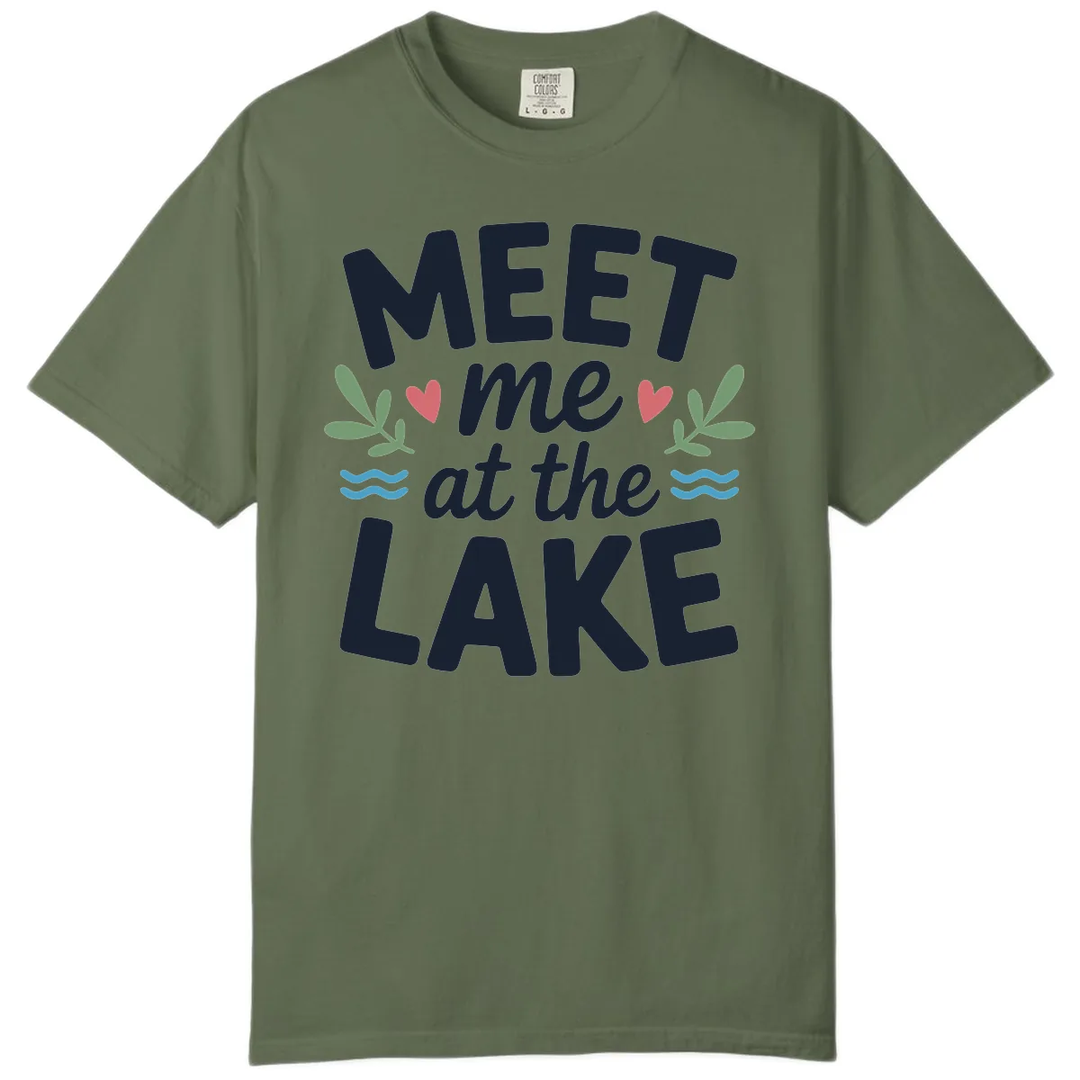 Meet Me At The Lake Typography Design Comfort Color in Sage