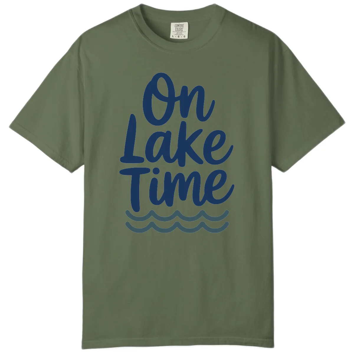 On Lake Time Typography Design Comfort Color in Sage