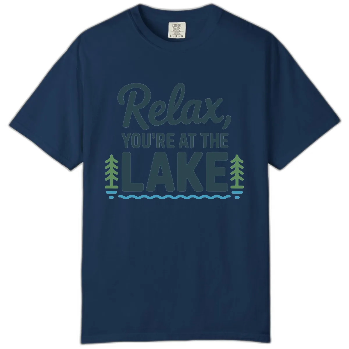 Relax You're At The Lake Design Comfort Color in Navy