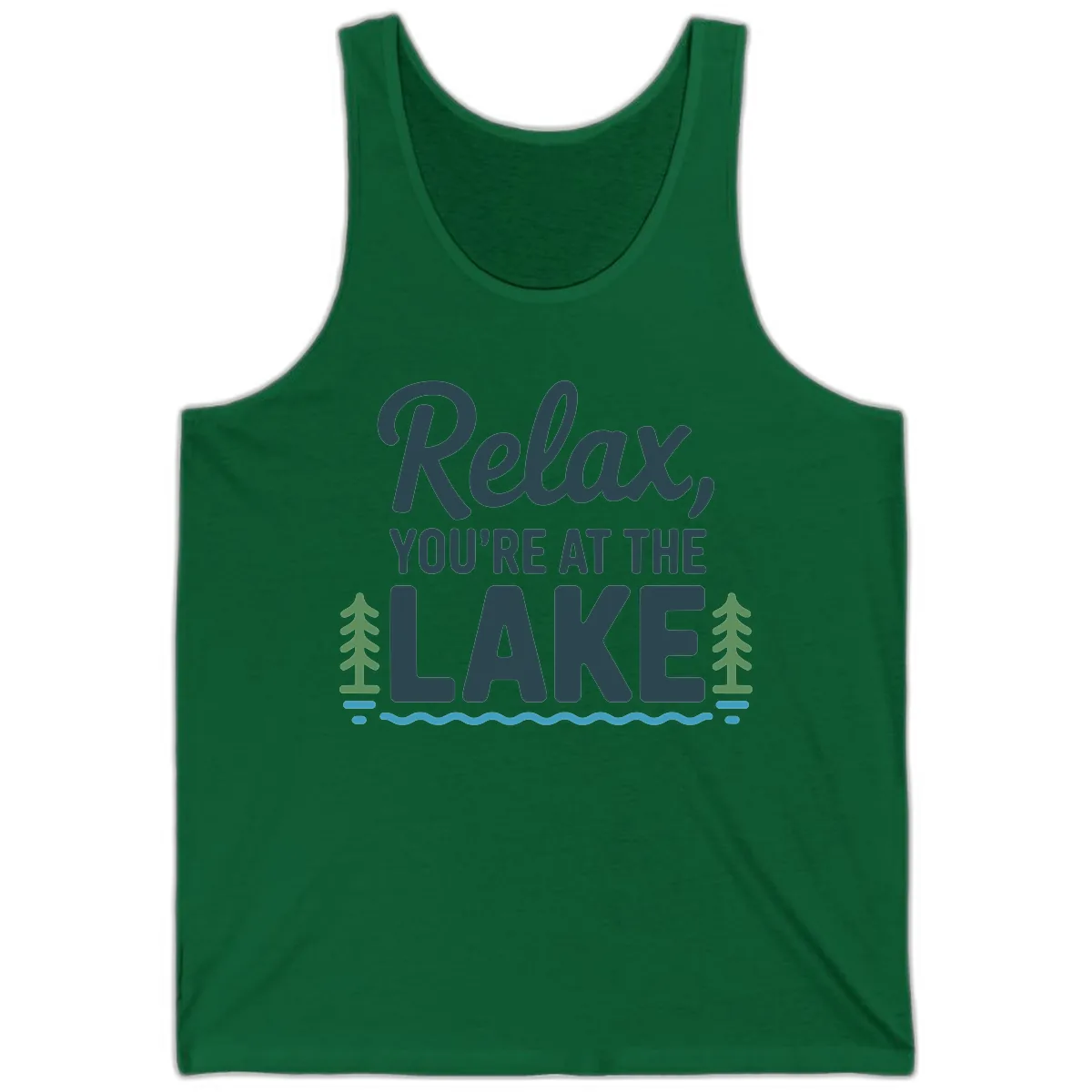 Relax You're At The Lake Design Tank in Kelly