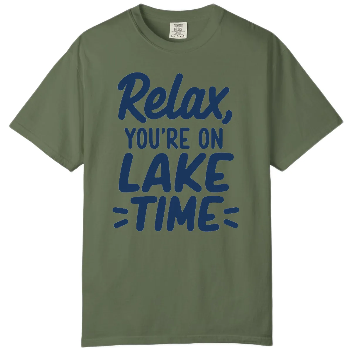 Relax You're On Lake Time Typography Comfort Color in Sage
