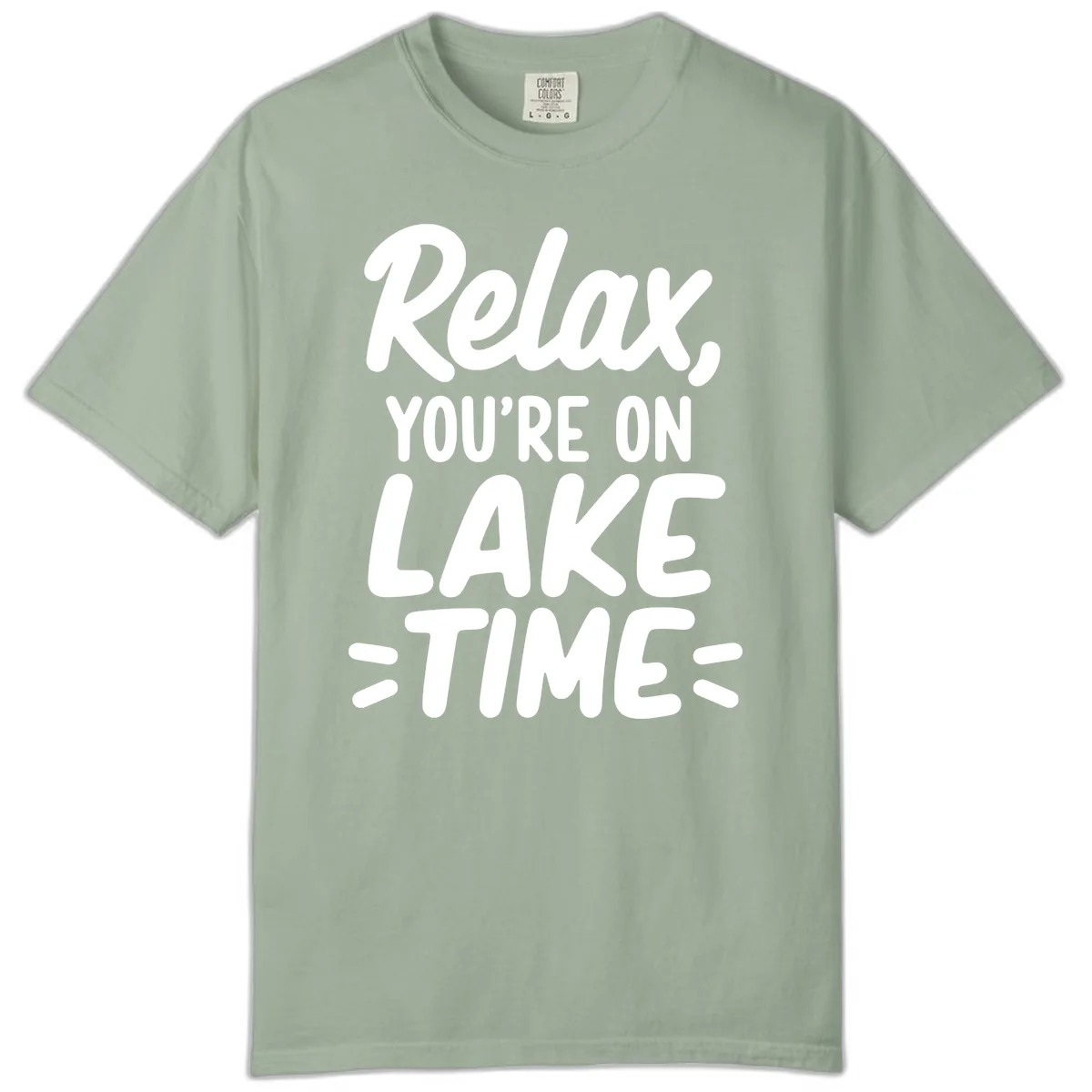 Relax You're On Lake Time Typography Comfort Color in Bay