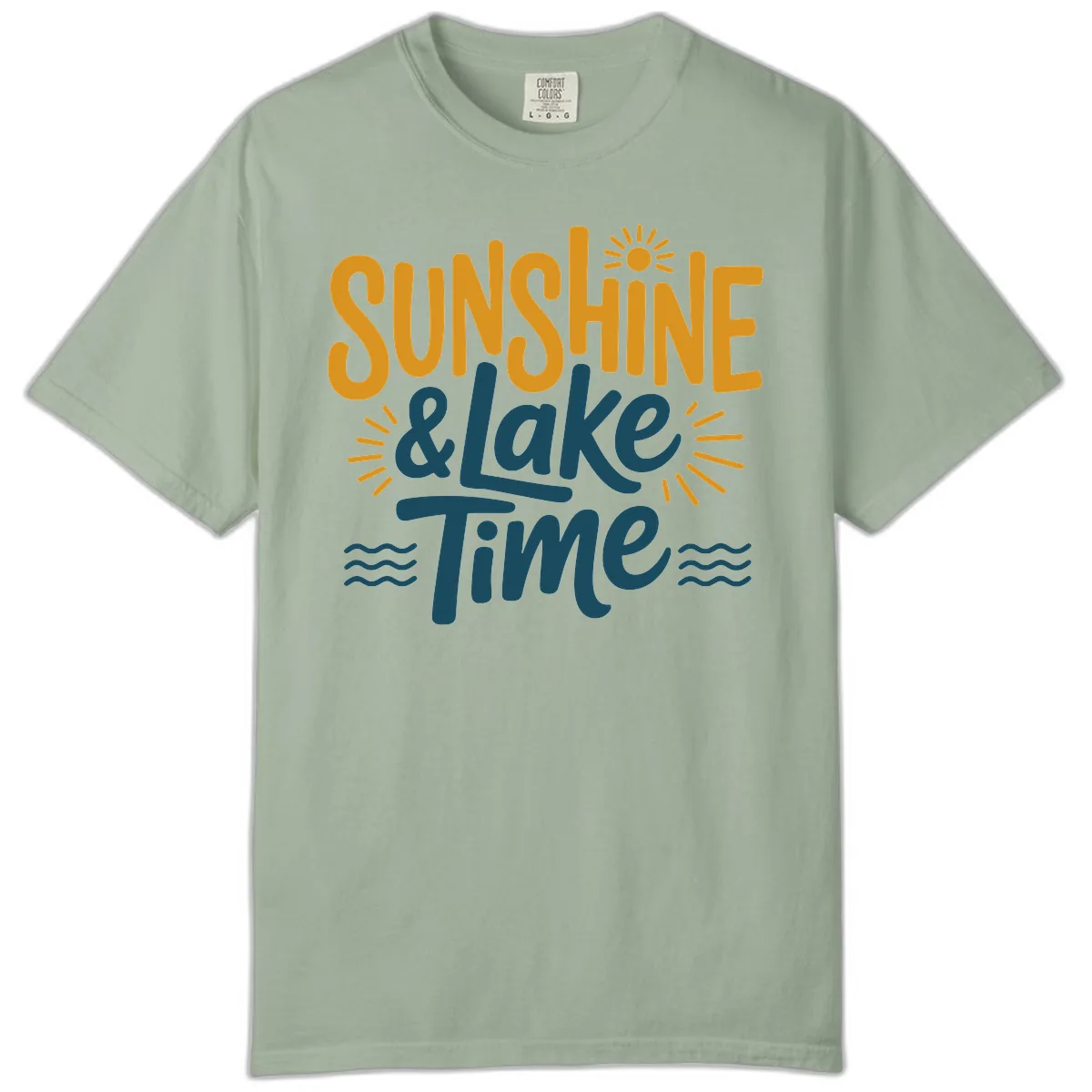 Sunshine And Lake Time Typography Comfort Color in Bay