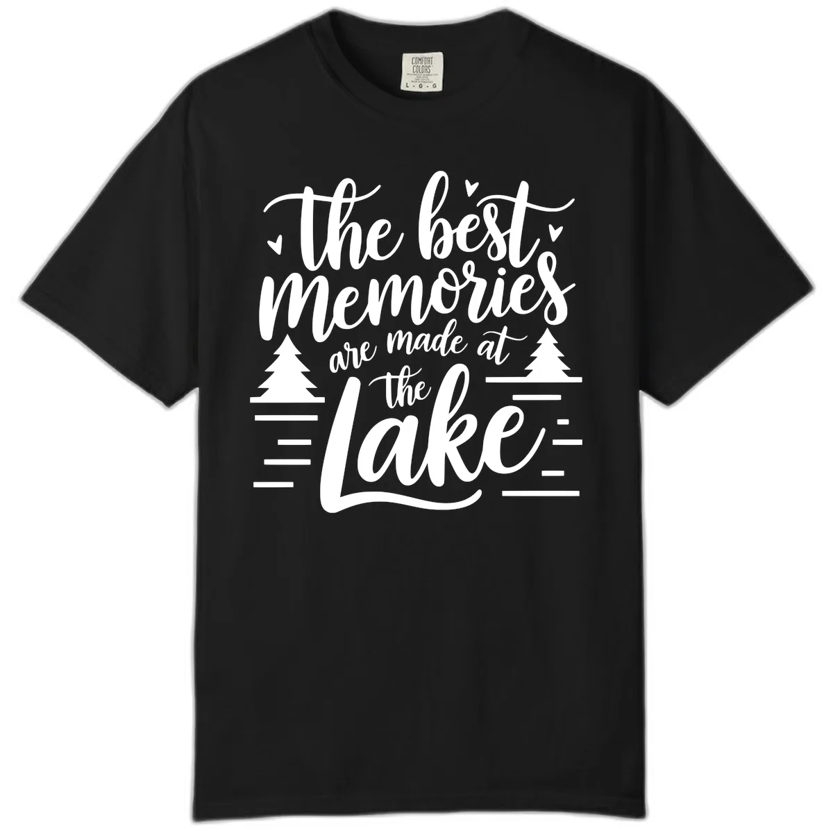 The Best Memories Are Made At The Lake Comfort Color in Black
