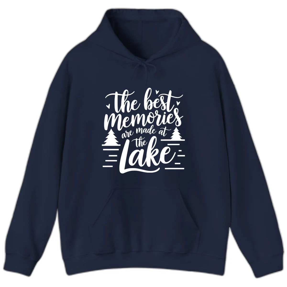 The Best Memories Are Made At The Lake Hoodie in Navy