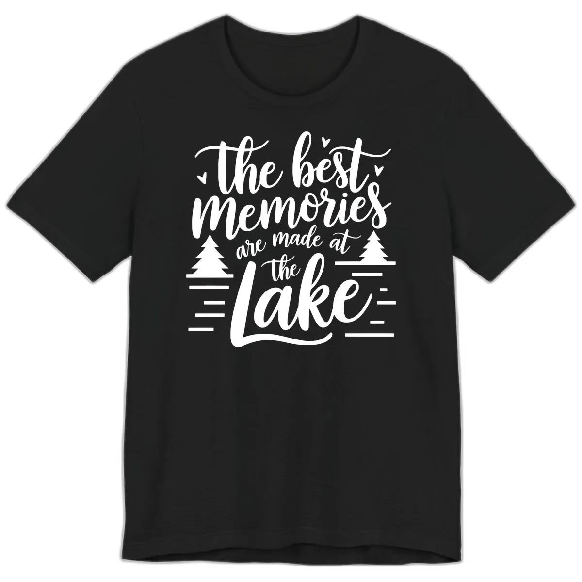 The Best Memories Are Made At The Lake Premium T-Shirt in Black