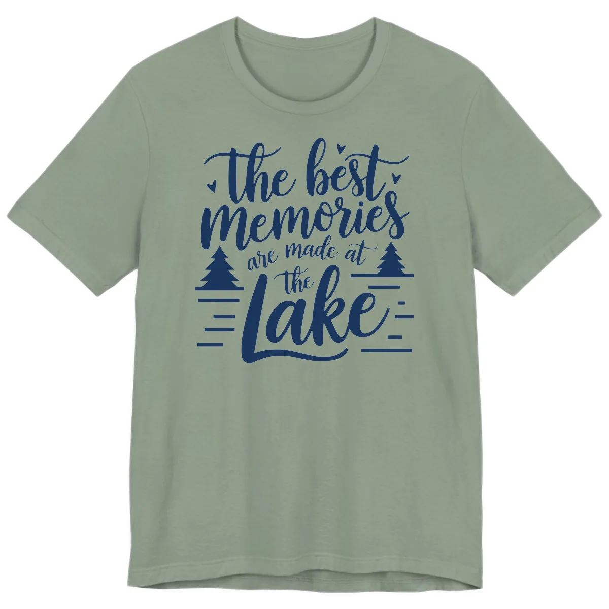 The Best Memories Are Made At The Lake Premium T-Shirt in Sage