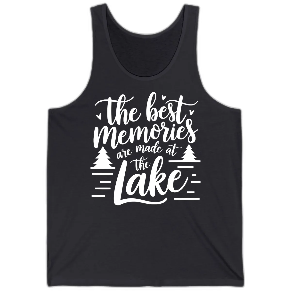 The Best Memories Are Made At The Lake Tank in Dark Grey