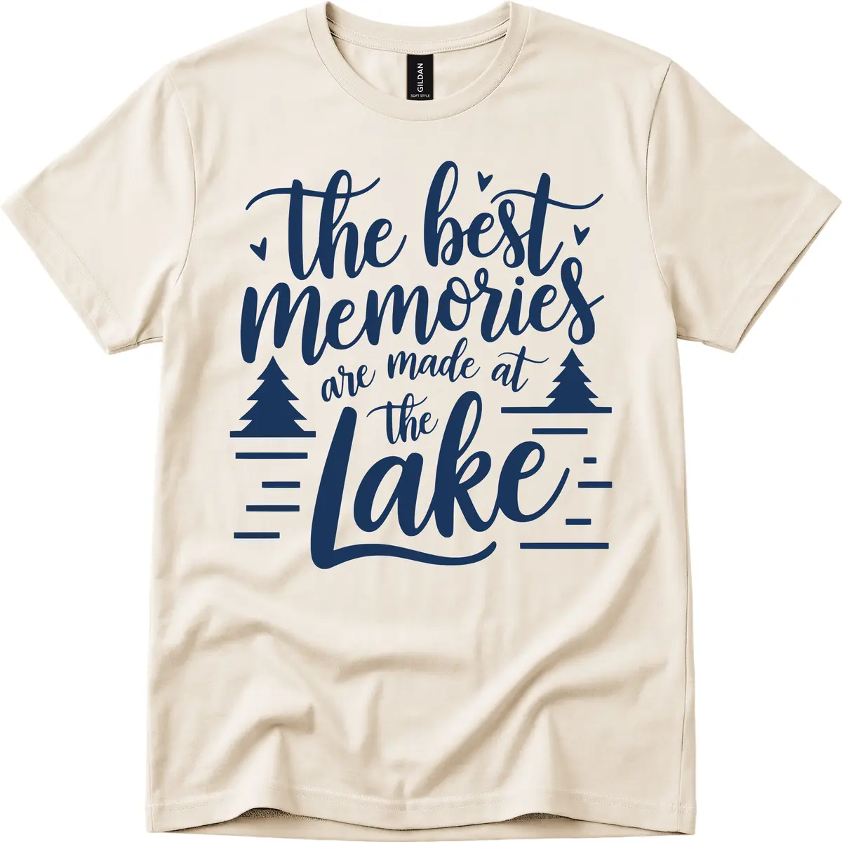 The Best Memories Are Made At The Lake T-Shirt in Natural