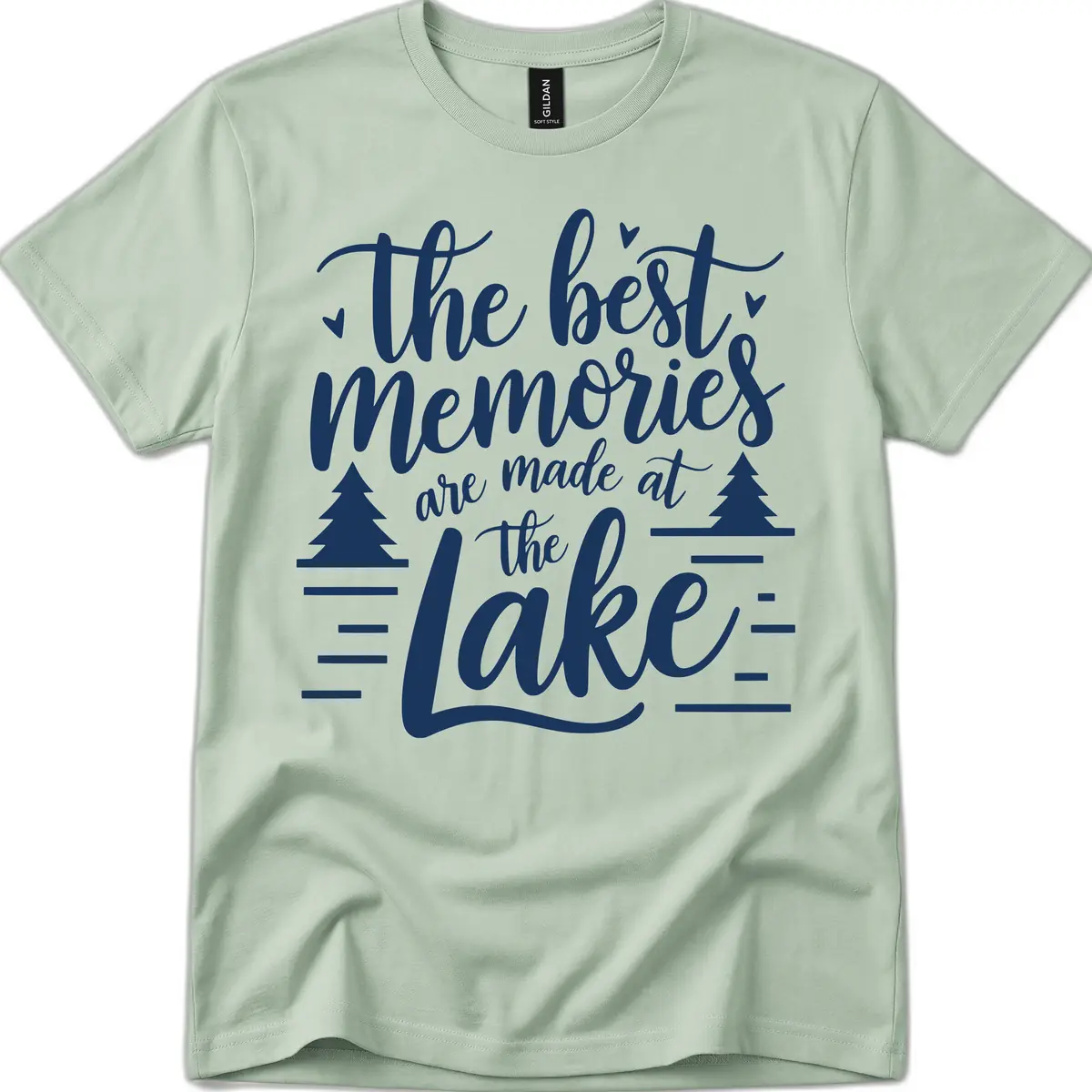 The Best Memories Are Made At The Lake T-Shirt in Sage