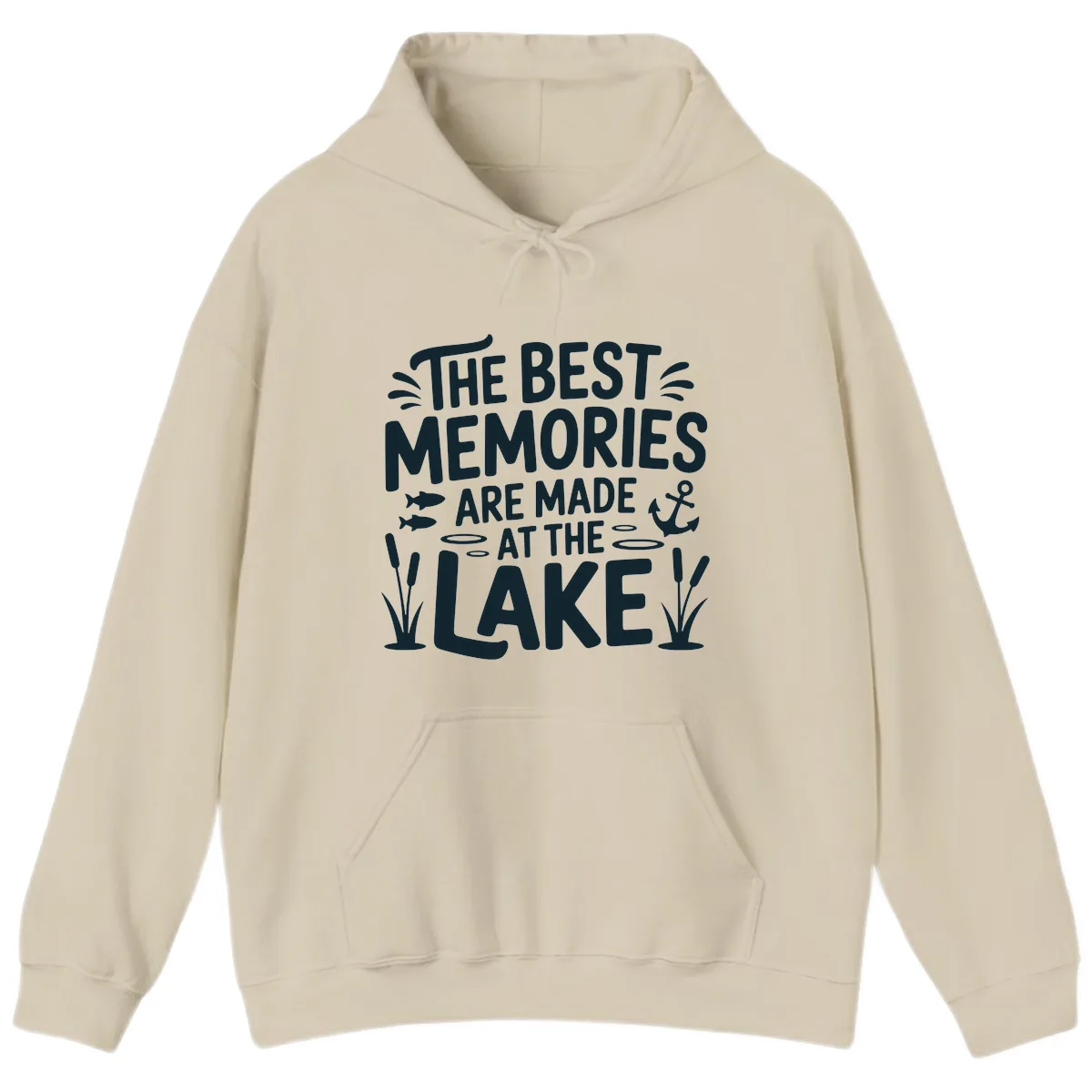 The Best Memories Are Made At The Lake Hoodie in Sand