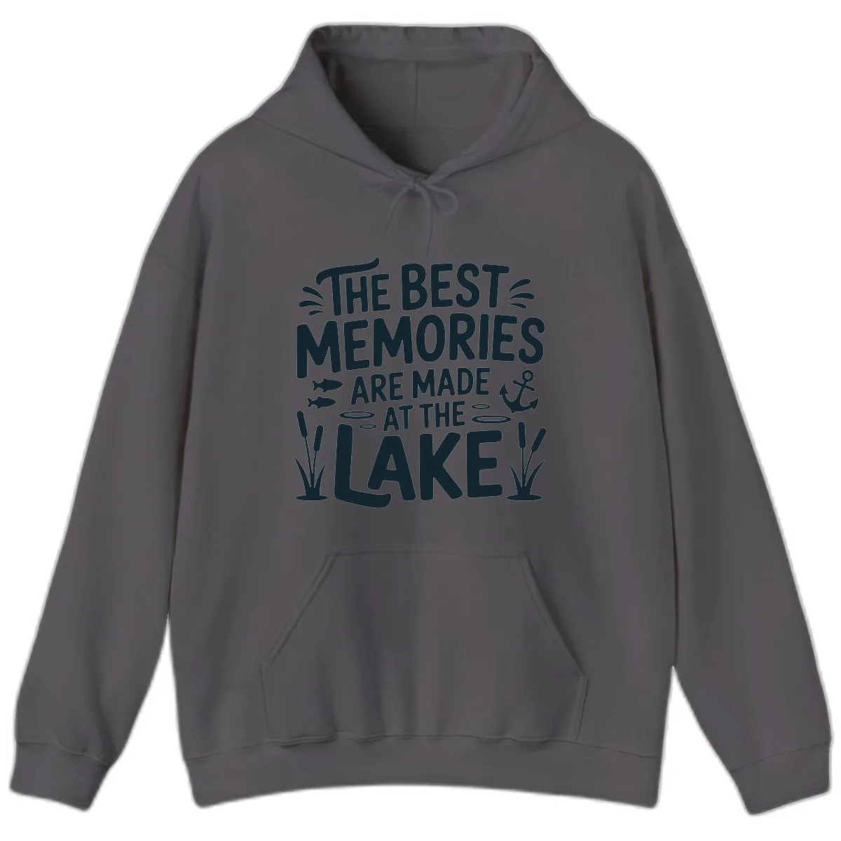The Best Memories Are Made At The Lake Hoodie in Charcoal