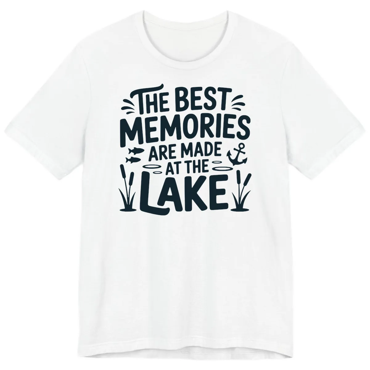 The Best Memories Are Made At The Lake Premium T-Shirt in White