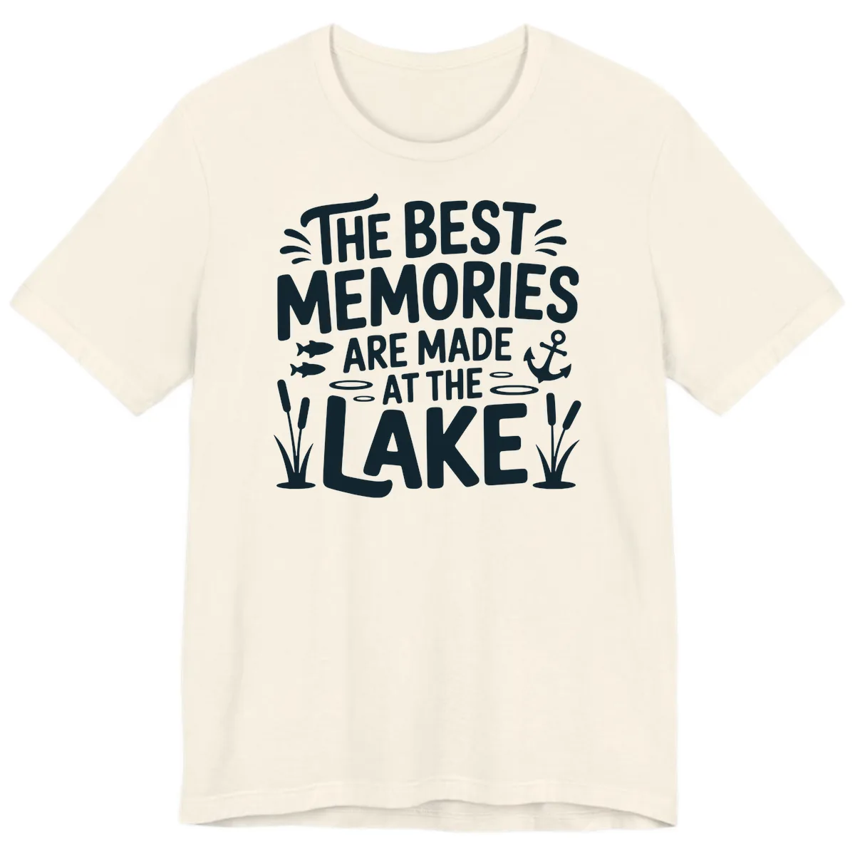 The Best Memories Are Made At The Lake Premium T-Shirt in Natural