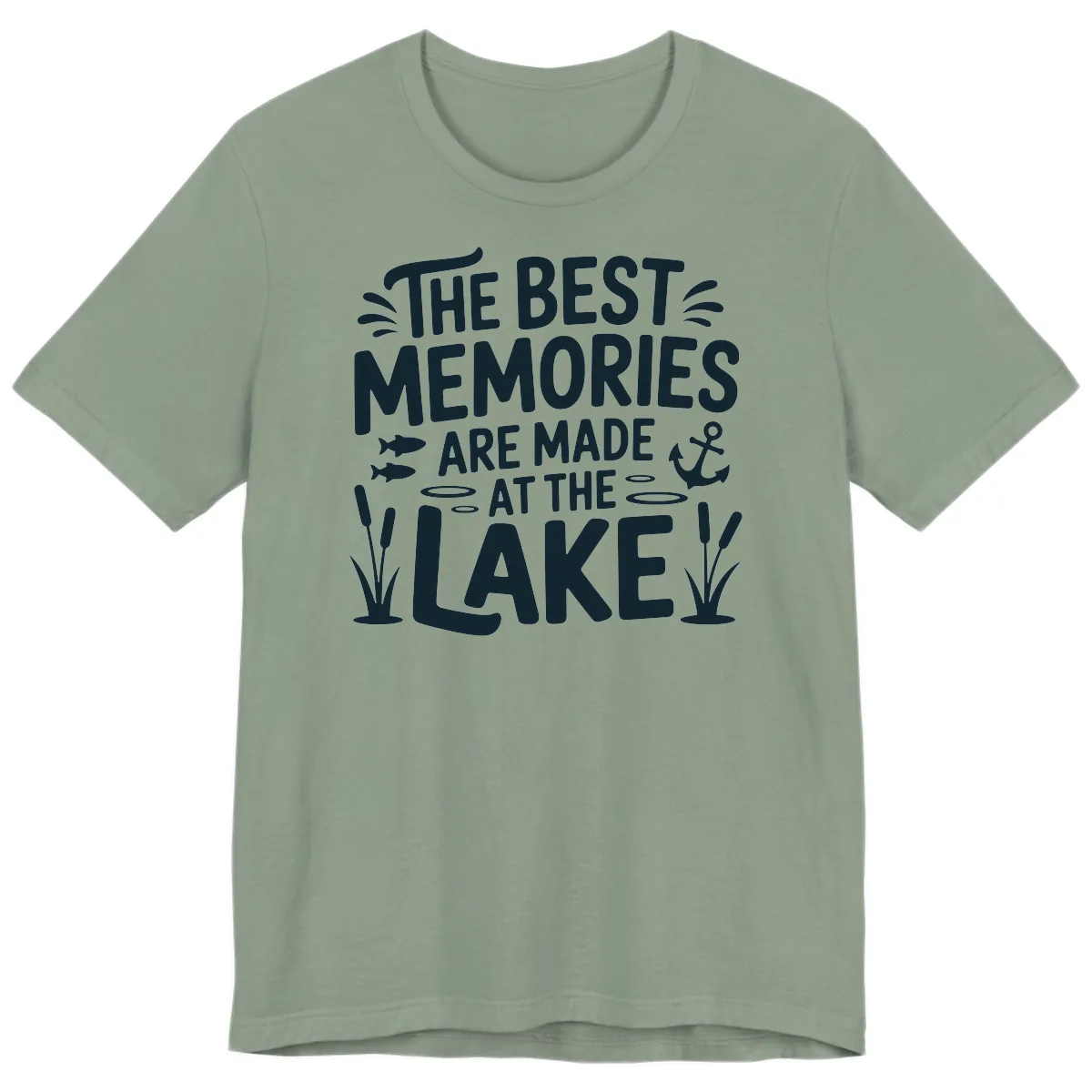 The Best Memories Are Made At The Lake Premium T-Shirt in Sage