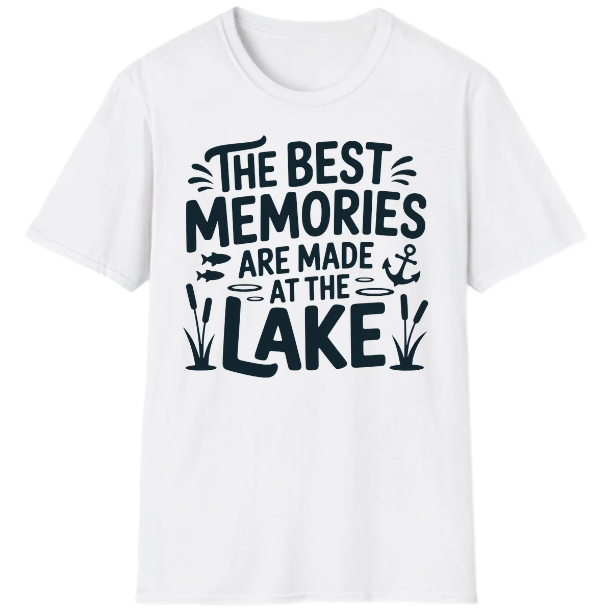 The Best Memories Are Made At The Lake T-Shirt in White