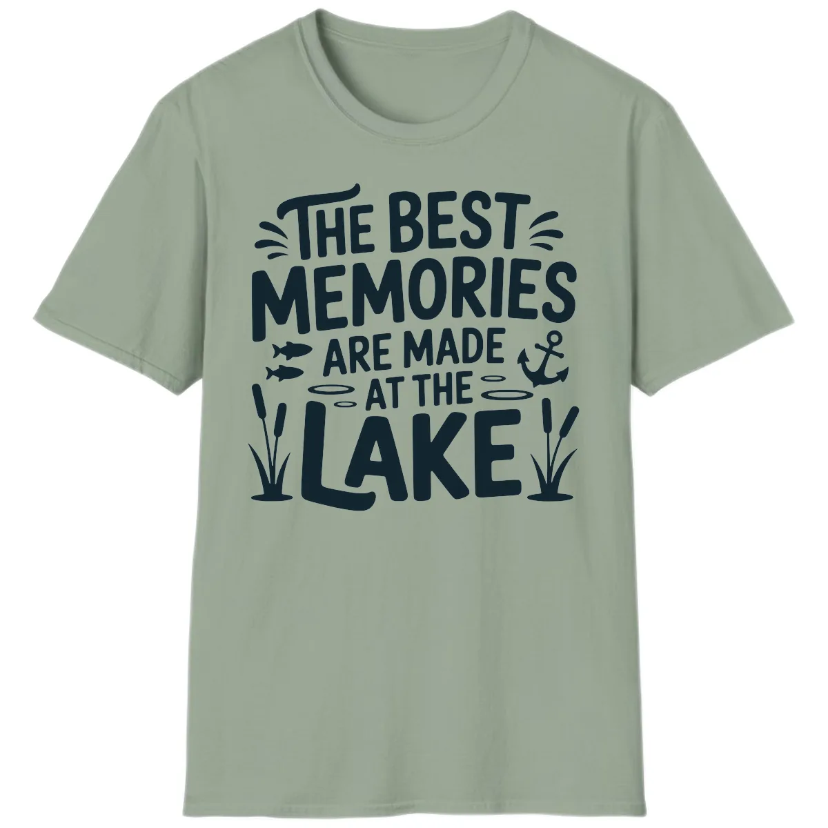The Best Memories Are Made At The Lake T-Shirt in Sage
