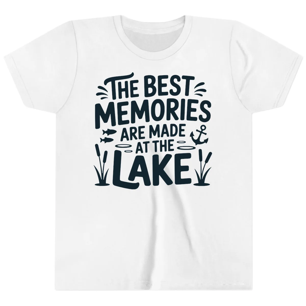 The Best Memories Are Made At The Lake Youth T-Shirt in White