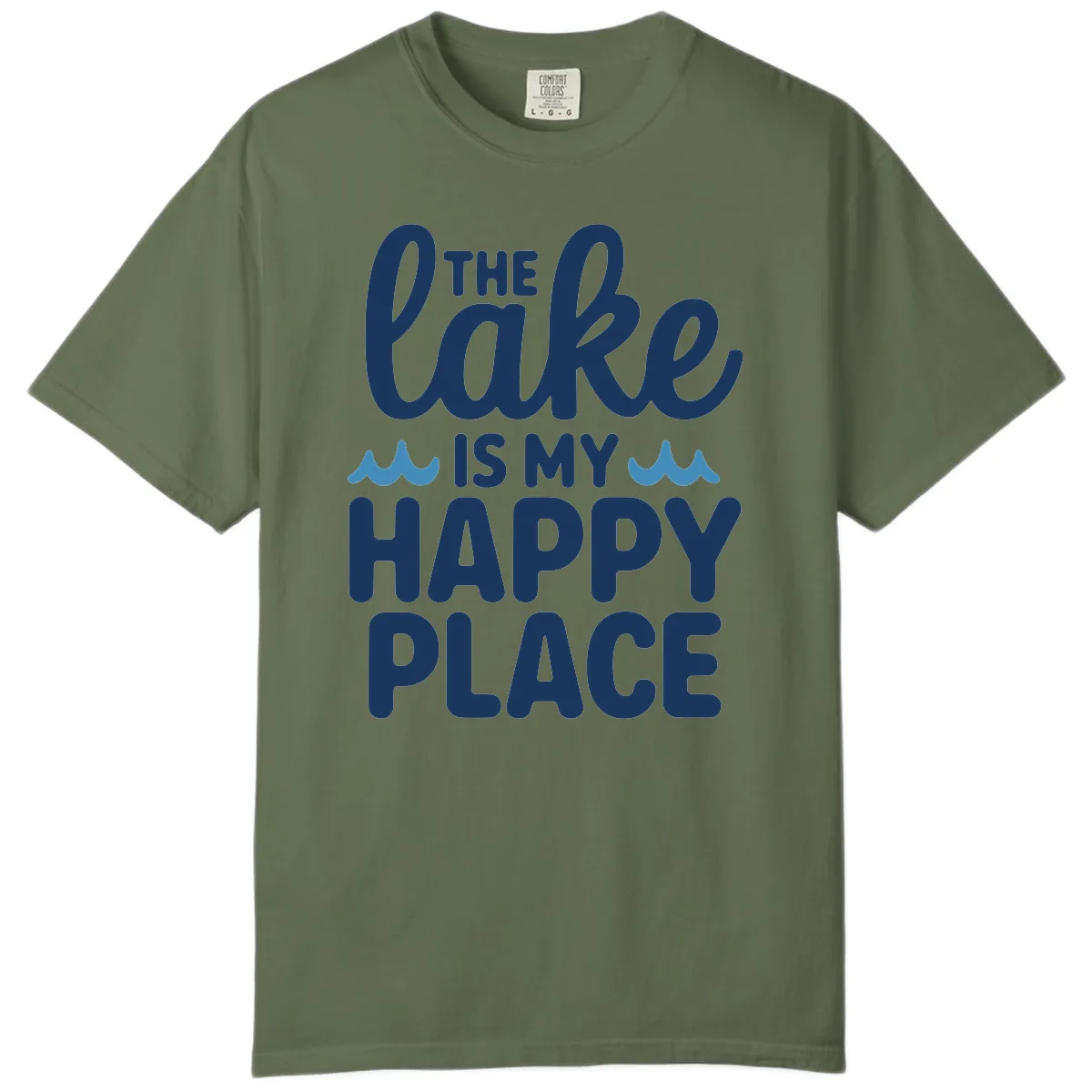 The Lake Is My Happy Place Design Comfort Color in Sage