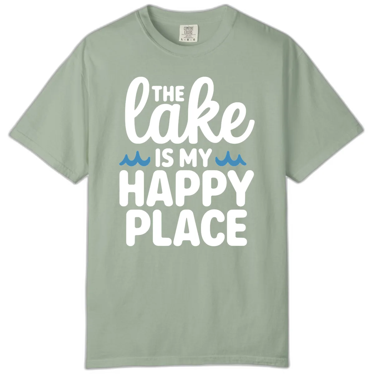 The Lake Is My Happy Place Design Comfort Color in Bay