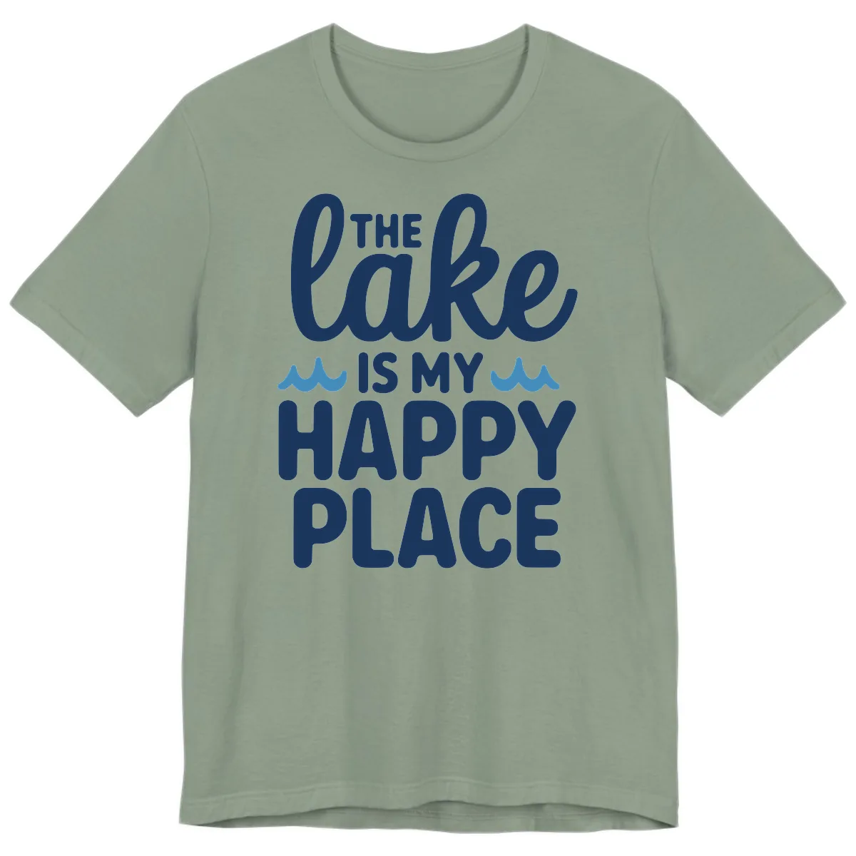 The Lake Is My Happy Place Design Premium T-Shirt in Sage
