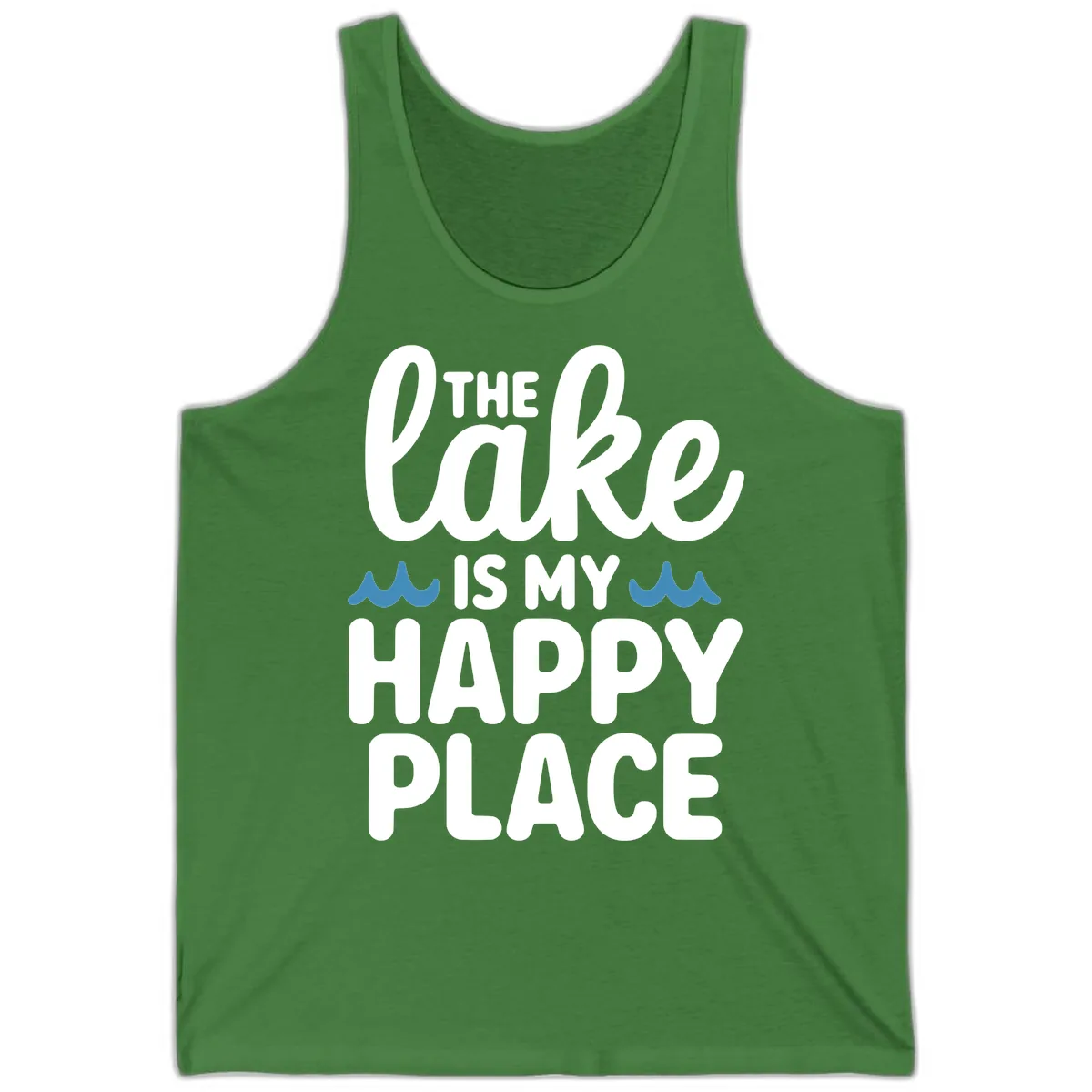 The Lake Is My Happy Place Design Tank in Leaf