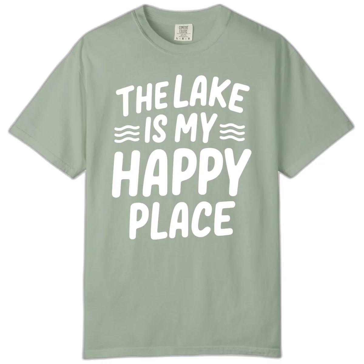 The Lake Is My Happy Place Design Comfort Color in Bay