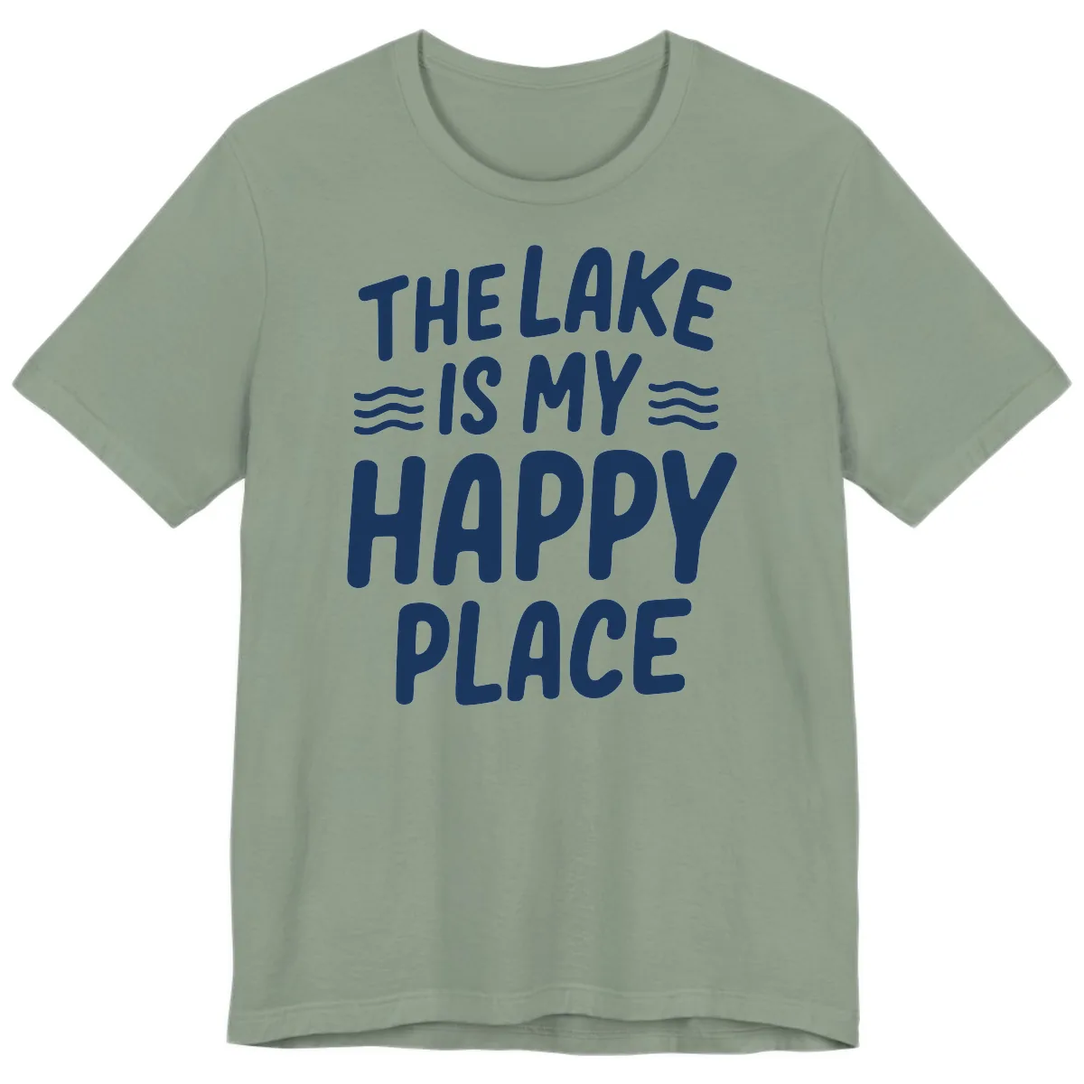 The Lake Is My Happy Place Design Premium T-Shirt in Sage