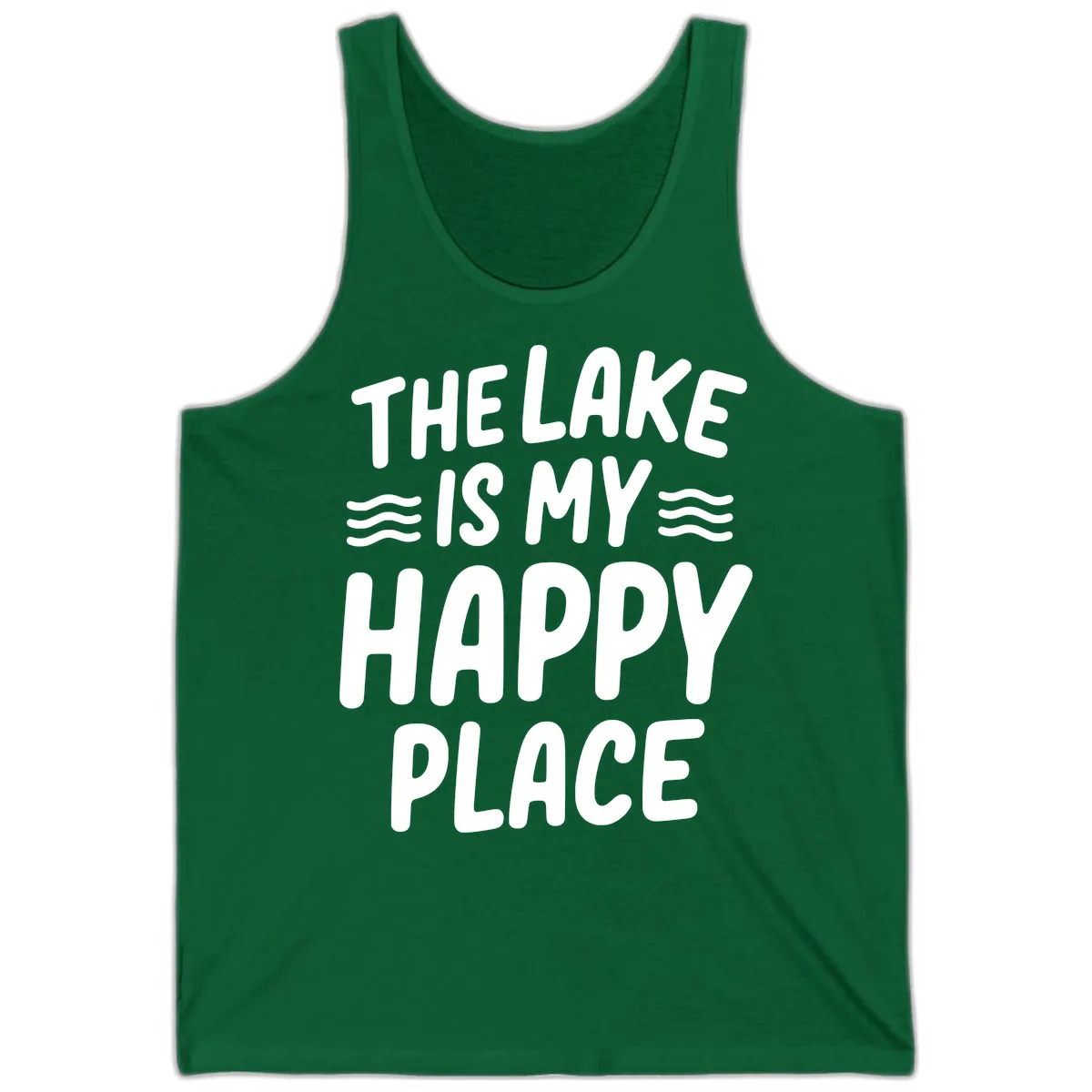 The Lake Is My Happy Place Design Tank in Kelly