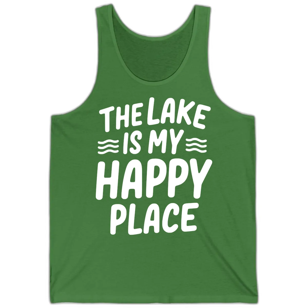 The Lake Is My Happy Place Design Tank in Leaf