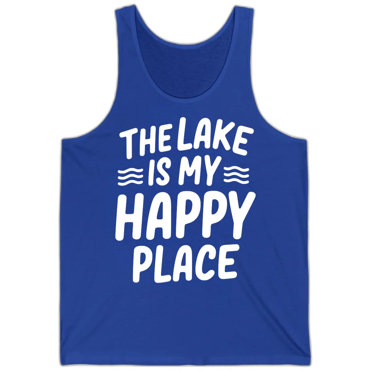 The Lake Is My Happy Place Design Tank in True Royal