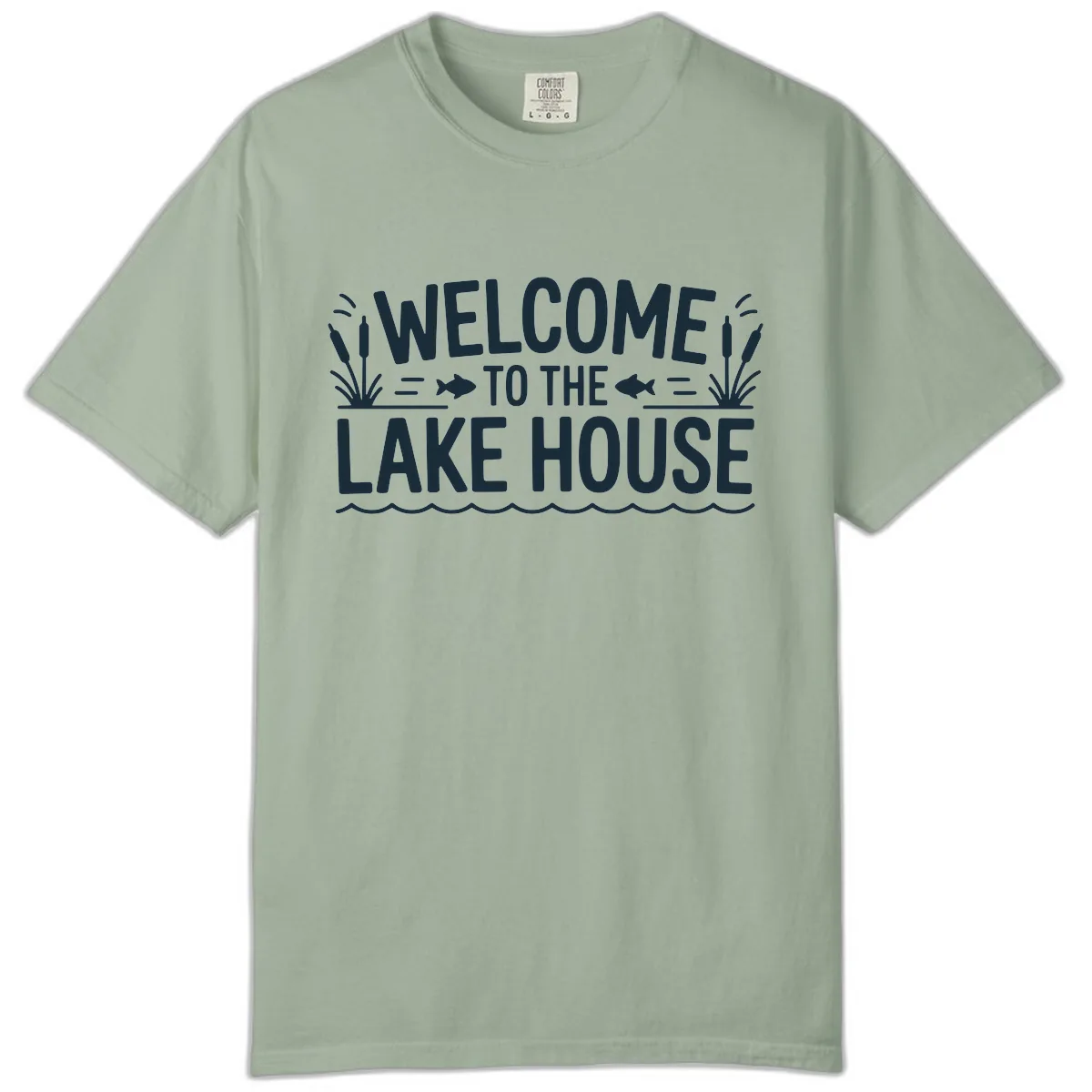 Welcome To The Lake House Comfort Color in Bay