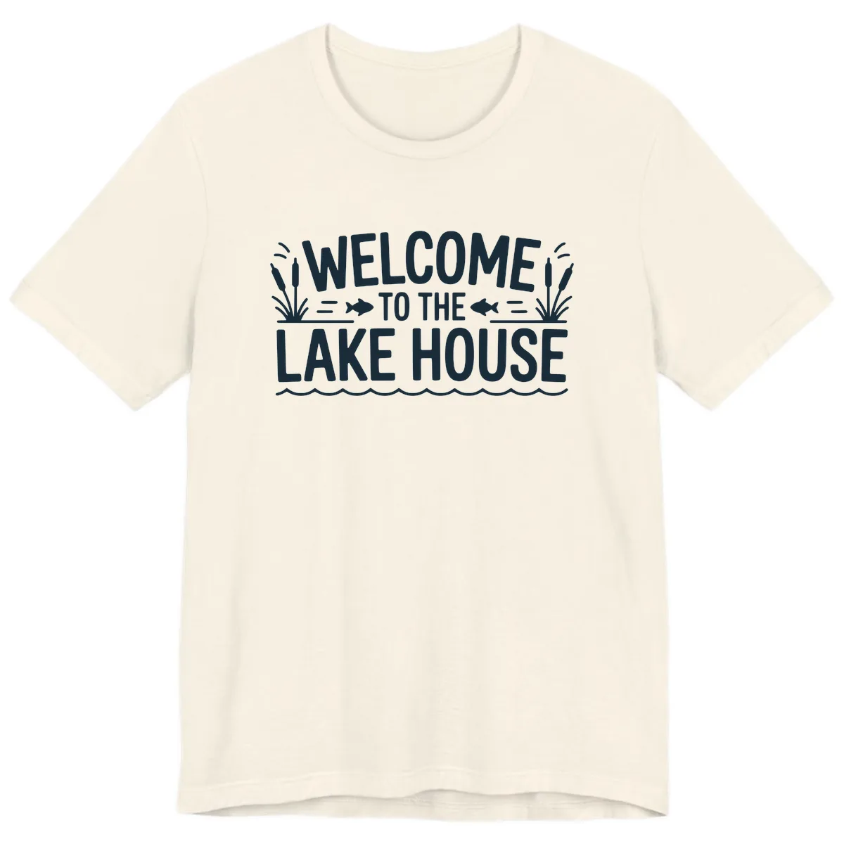 Welcome To The Lake House Premium T-Shirt in Natural