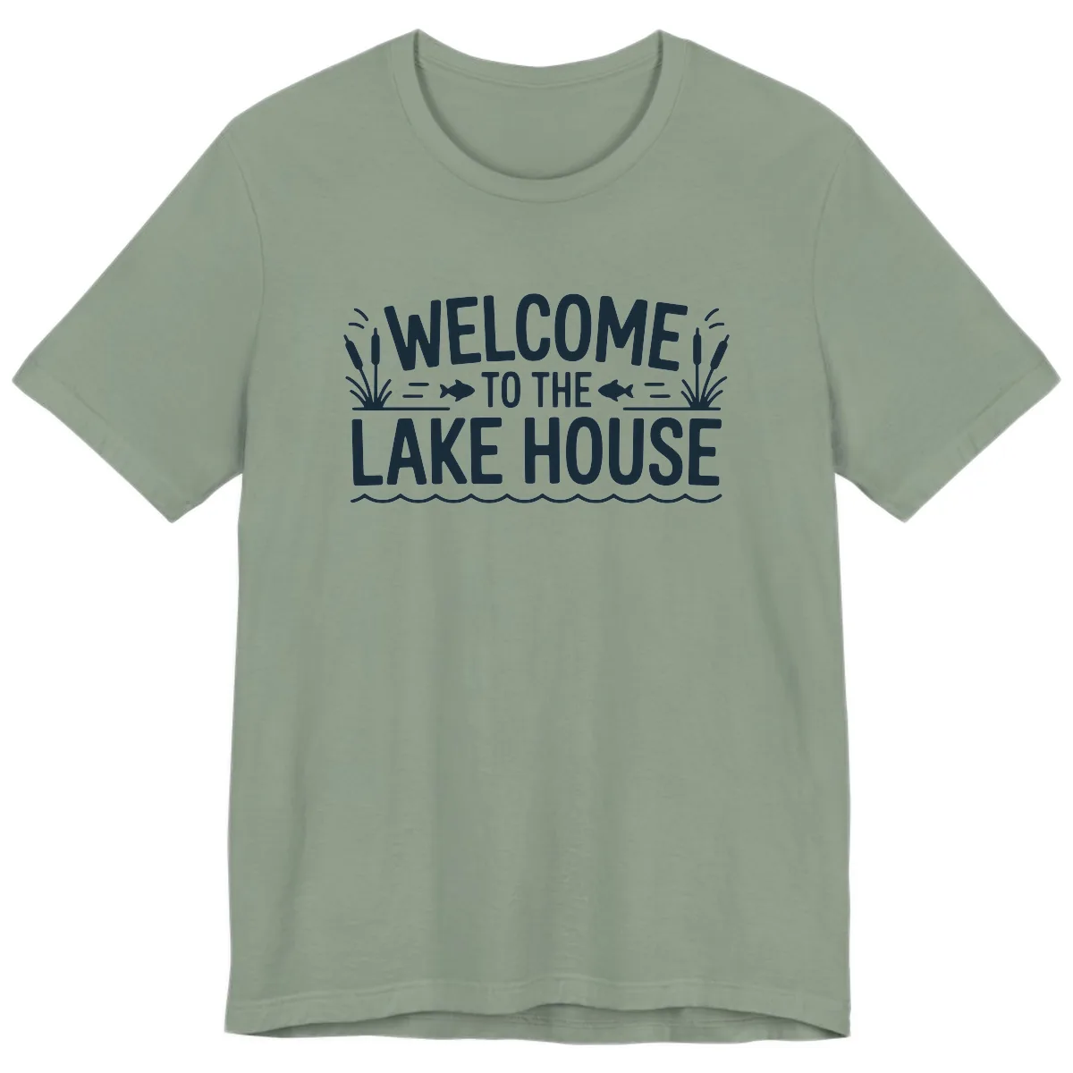 Welcome To The Lake House Premium T-Shirt in Sage