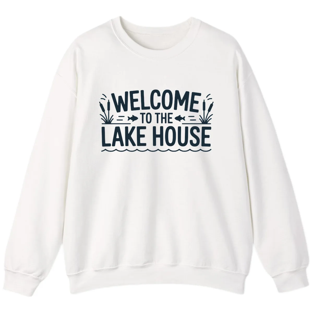 Welcome To The Lake House Sweatshirt in White