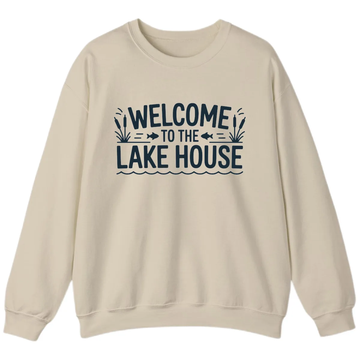 Welcome To The Lake House Sweatshirt in Sand