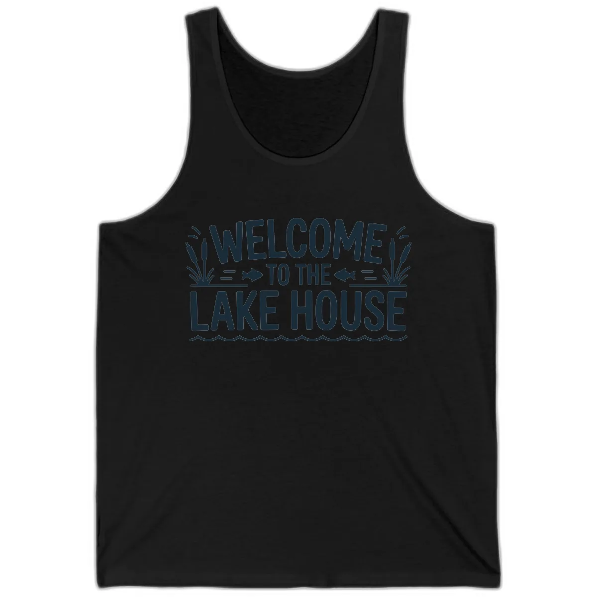 Welcome To The Lake House Tank in Black