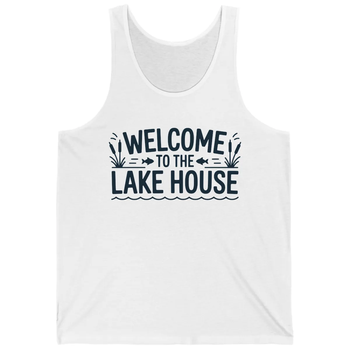 Welcome To The Lake House Tank in White