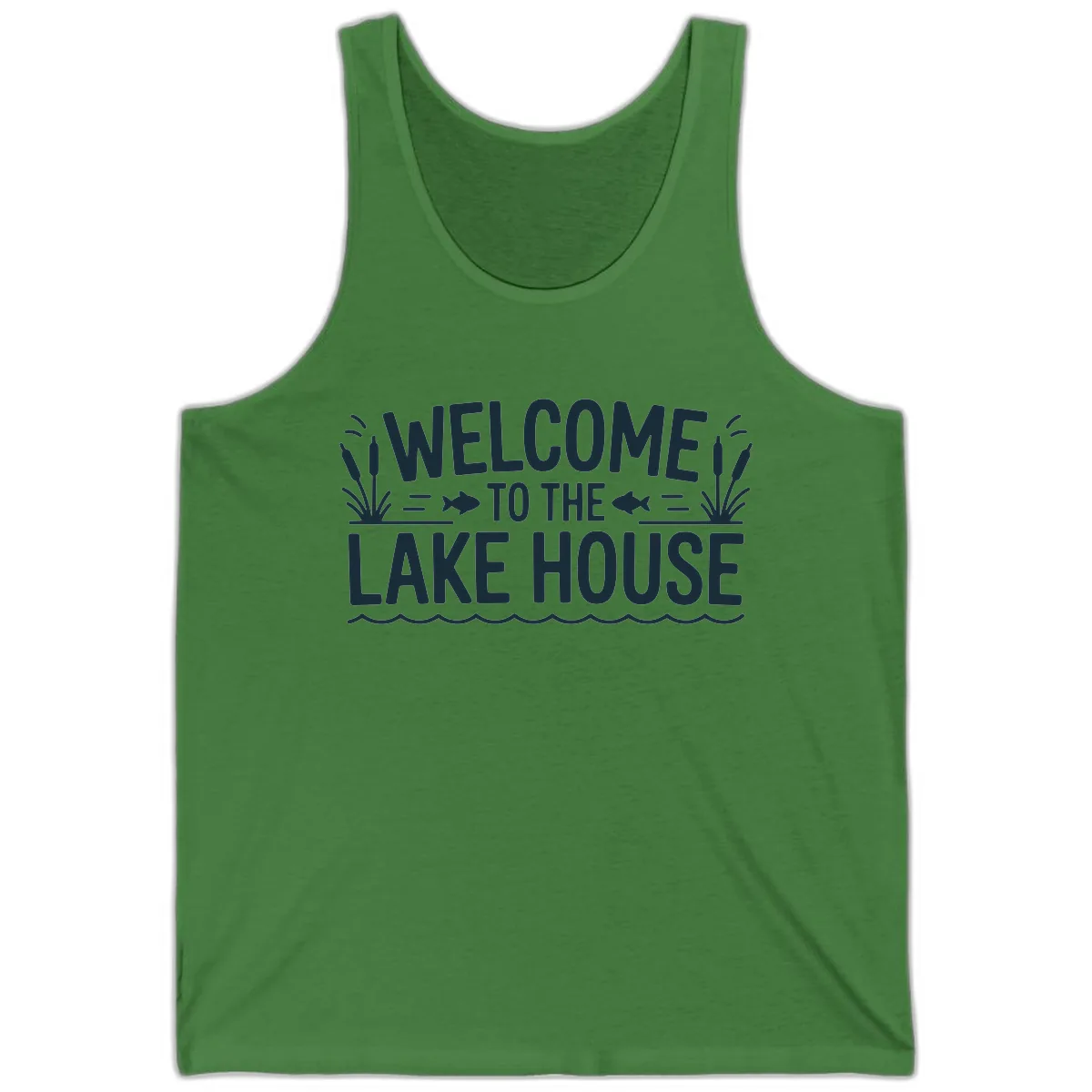 Welcome To The Lake House Tank in Leaf