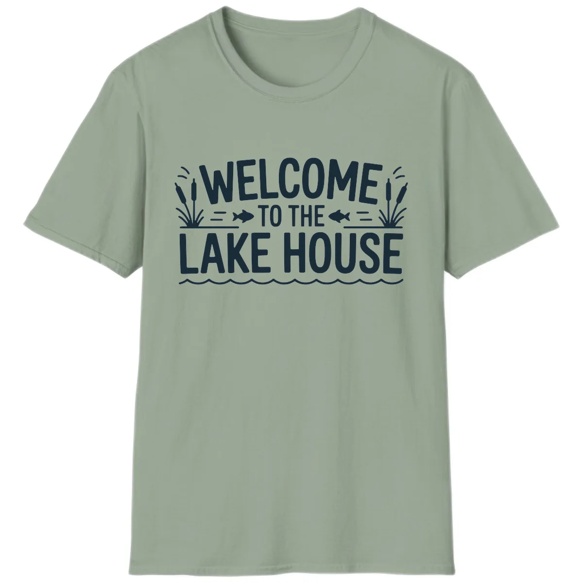 Welcome To The Lake House T-Shirt in Sage
