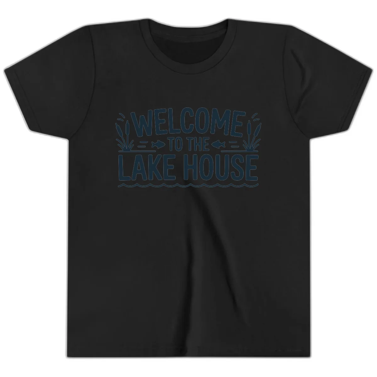 Welcome To The Lake House Youth T-Shirt in Black