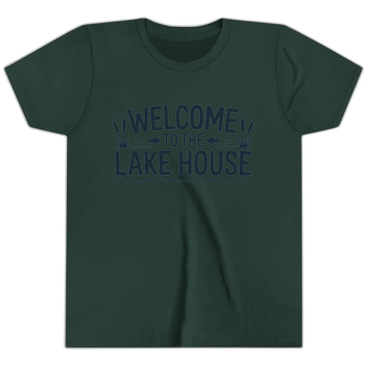 Welcome To The Lake House Youth T-Shirt in Forest