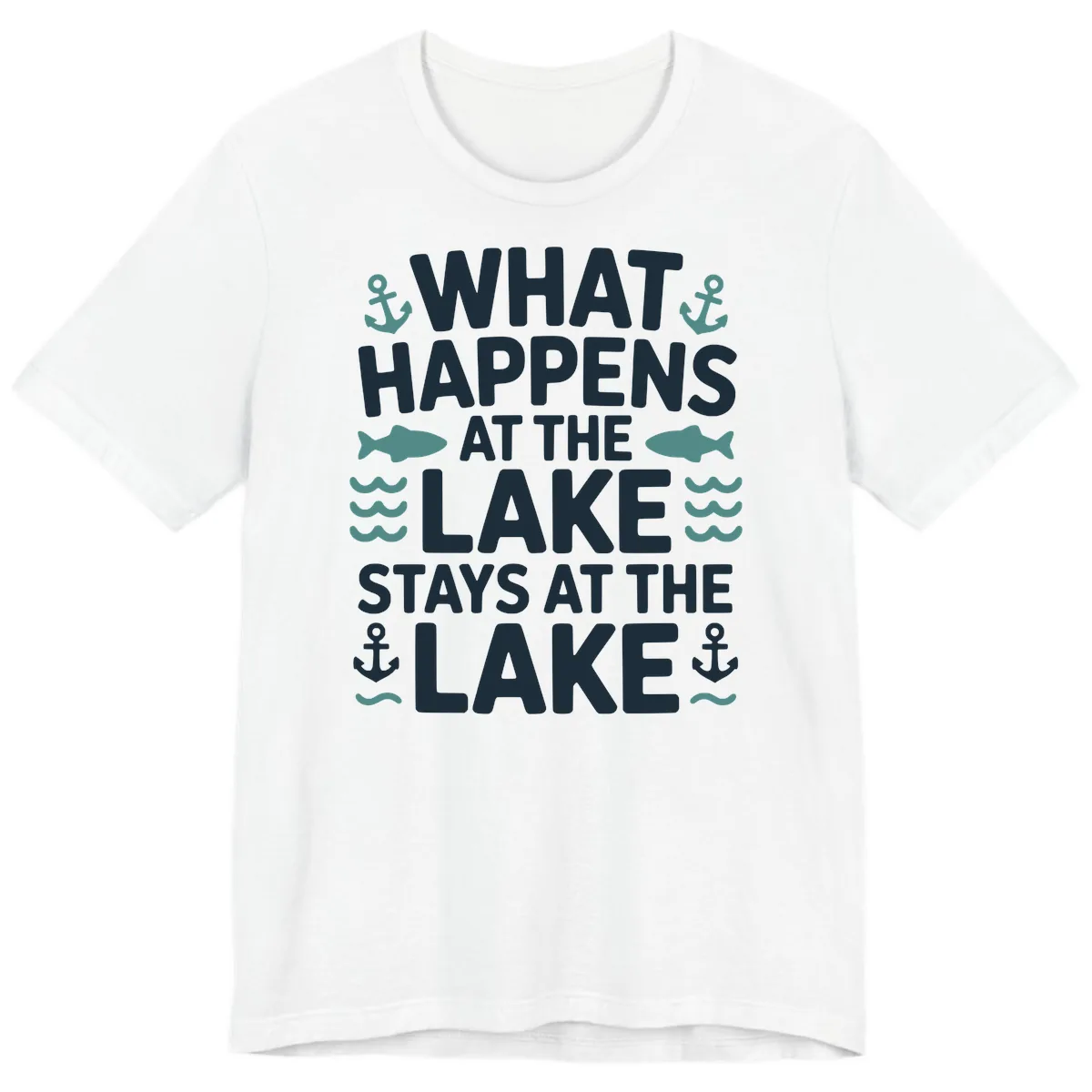 What Happens At The Lake Premium T-Shirt in White
