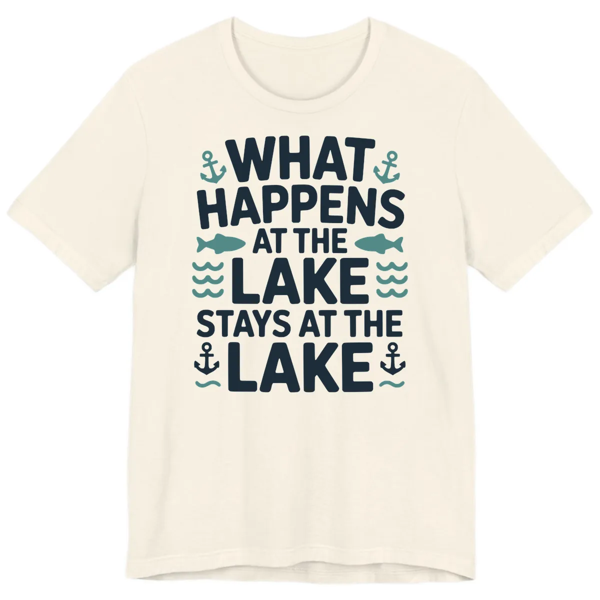 What Happens At The Lake Premium T-Shirt in Natural