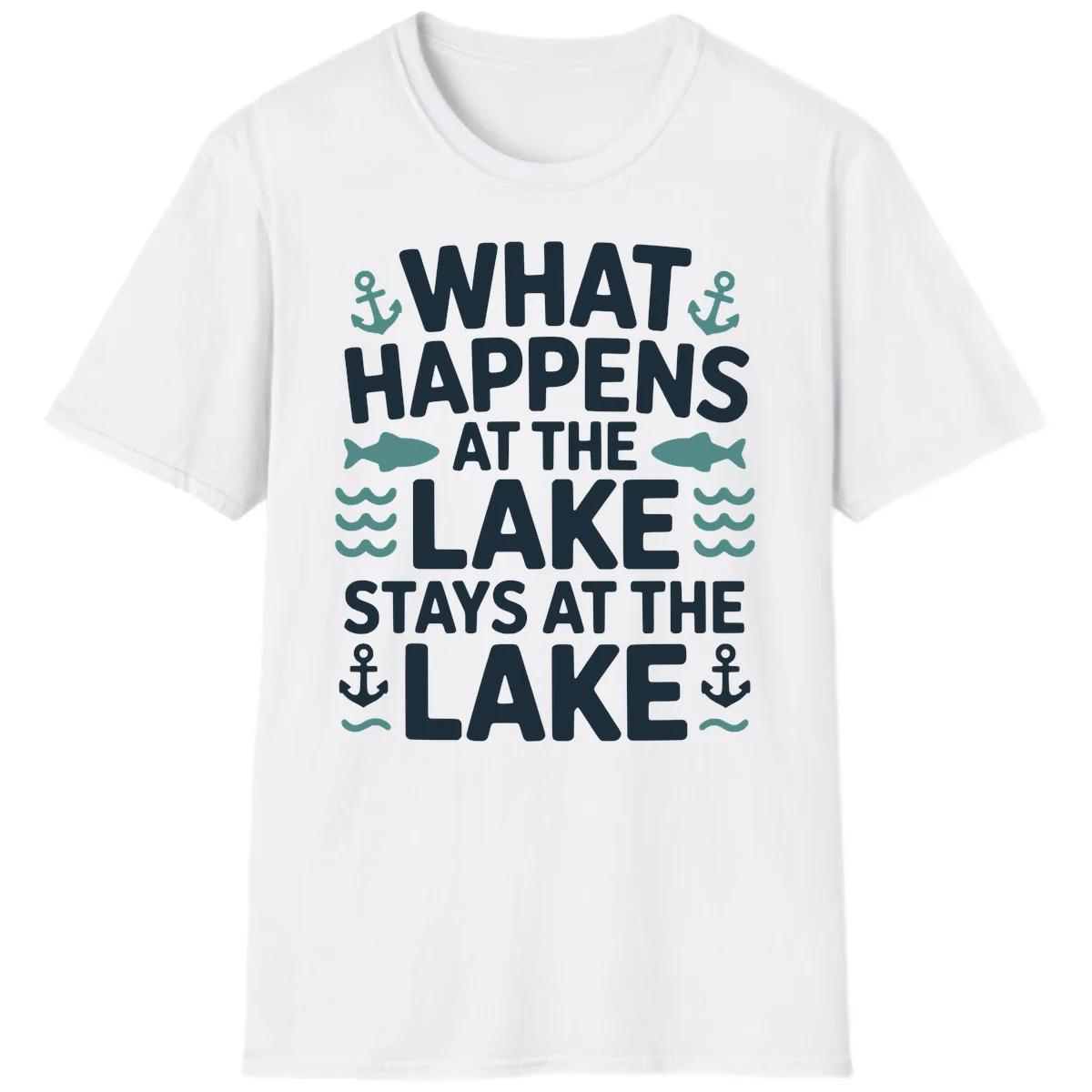 What Happens At The Lake T-Shirt in White