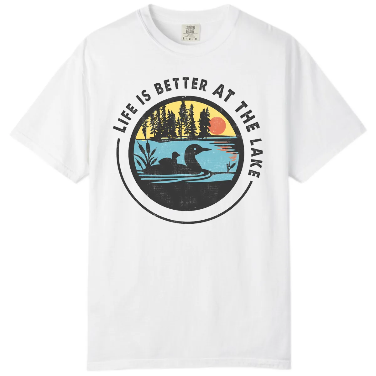 Life Is Better At The Lake Comfort Color in White