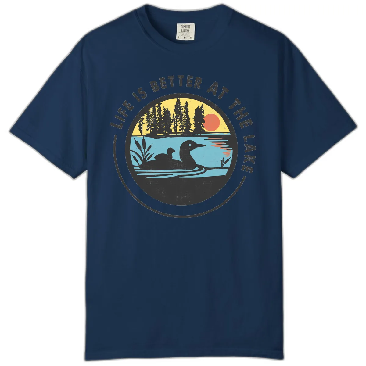 Life Is Better At The Lake Comfort Color in Navy