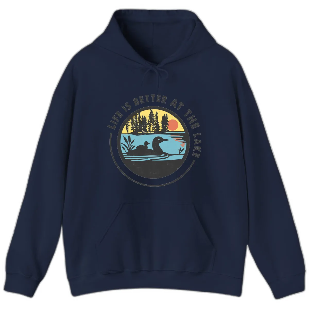 Life Is Better At The Lake Hoodie in Navy