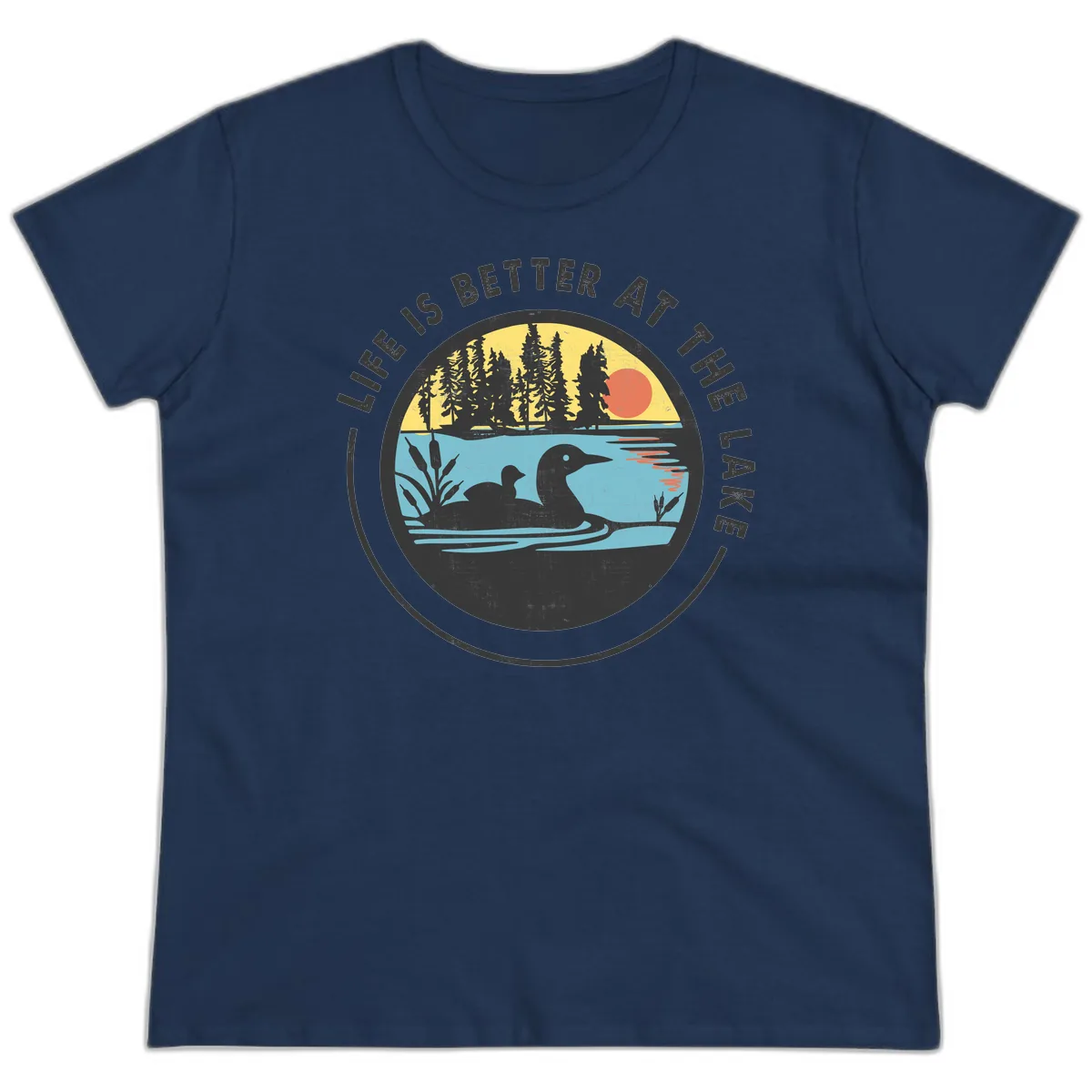 Life Is Better At The Lake Ladies Tee in Navy