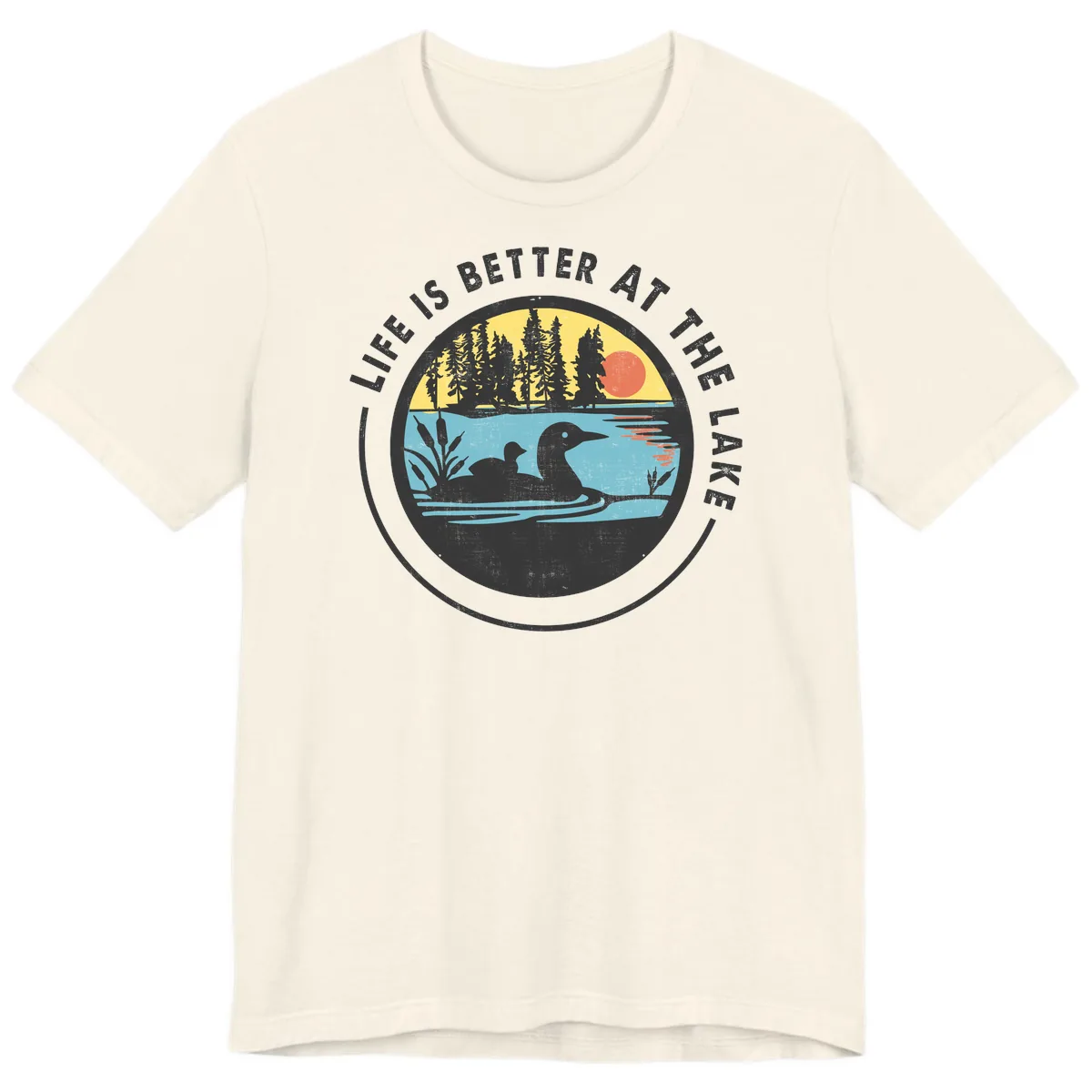 Life Is Better At The Lake Premium T-Shirt in Natural